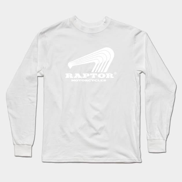 Raptor Motorcycles - White Long Sleeve T-Shirt by TeeBC